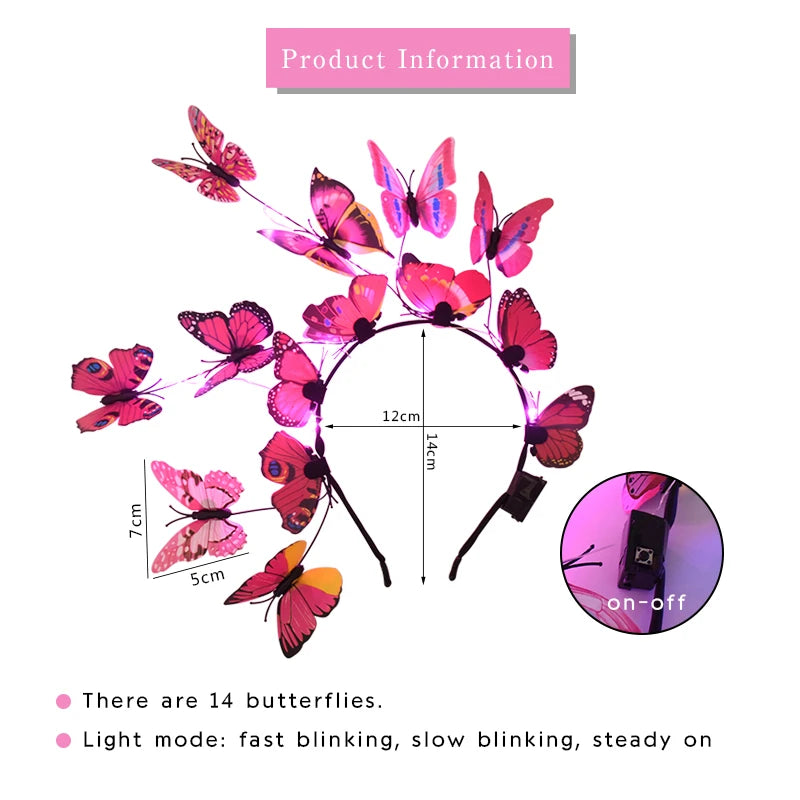 LED Butterfly Headband