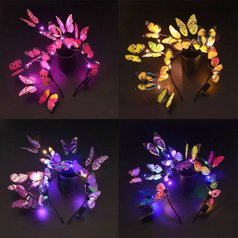 LED Butterfly Headband