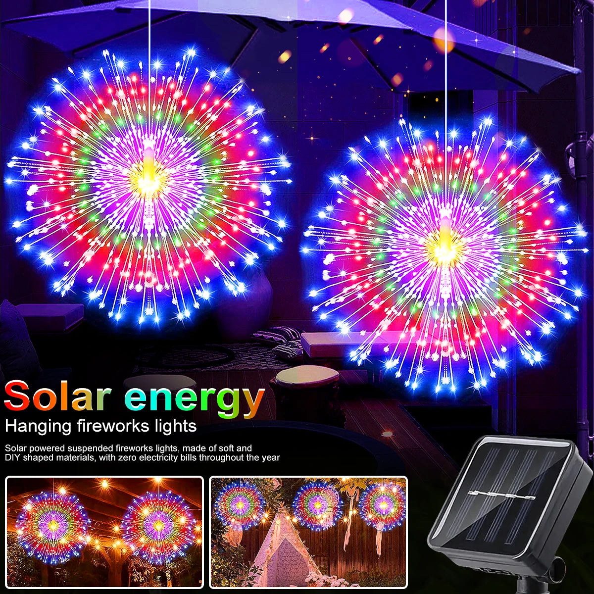 Solar Firework Fairy Lights