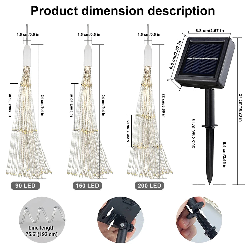 Solar Firework Fairy Lights
