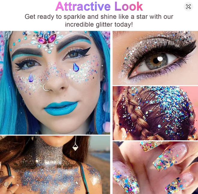UV Reactive Body Glitter Kit
