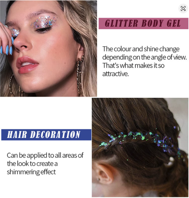 UV Reactive Body Glitter Kit