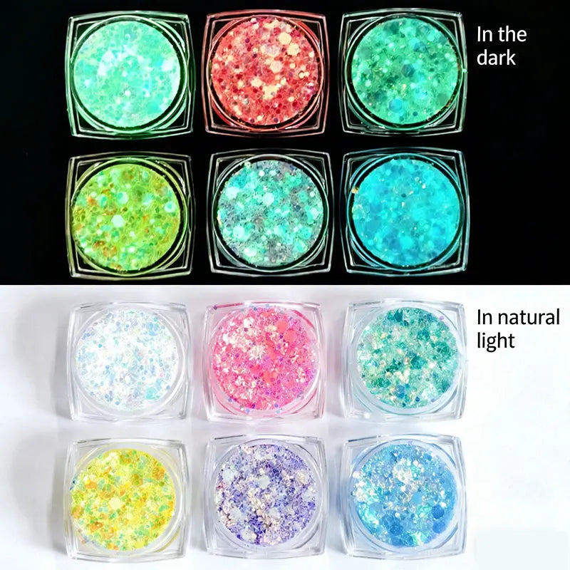 Luminous Glitter Powder (6 Pack)