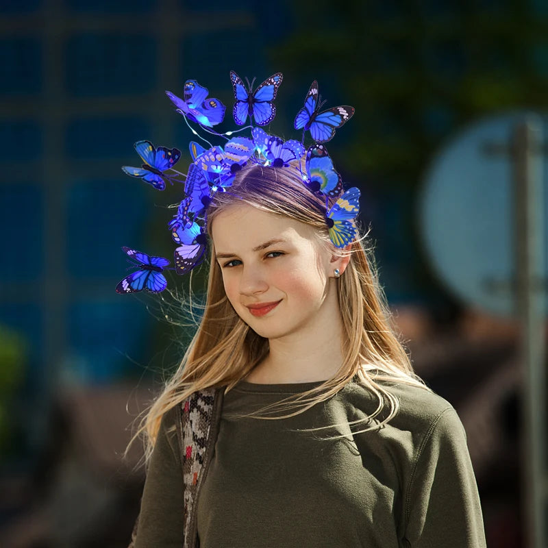 LED Butterfly Headband