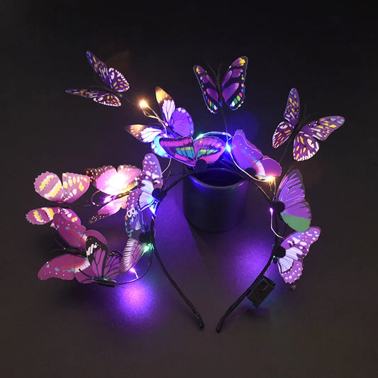 LED Butterfly Headband