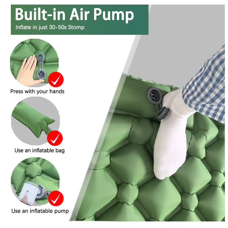 Inflatable Sleeping Pad with Pillow