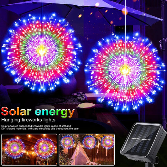 Solar Firework Fairy Lights